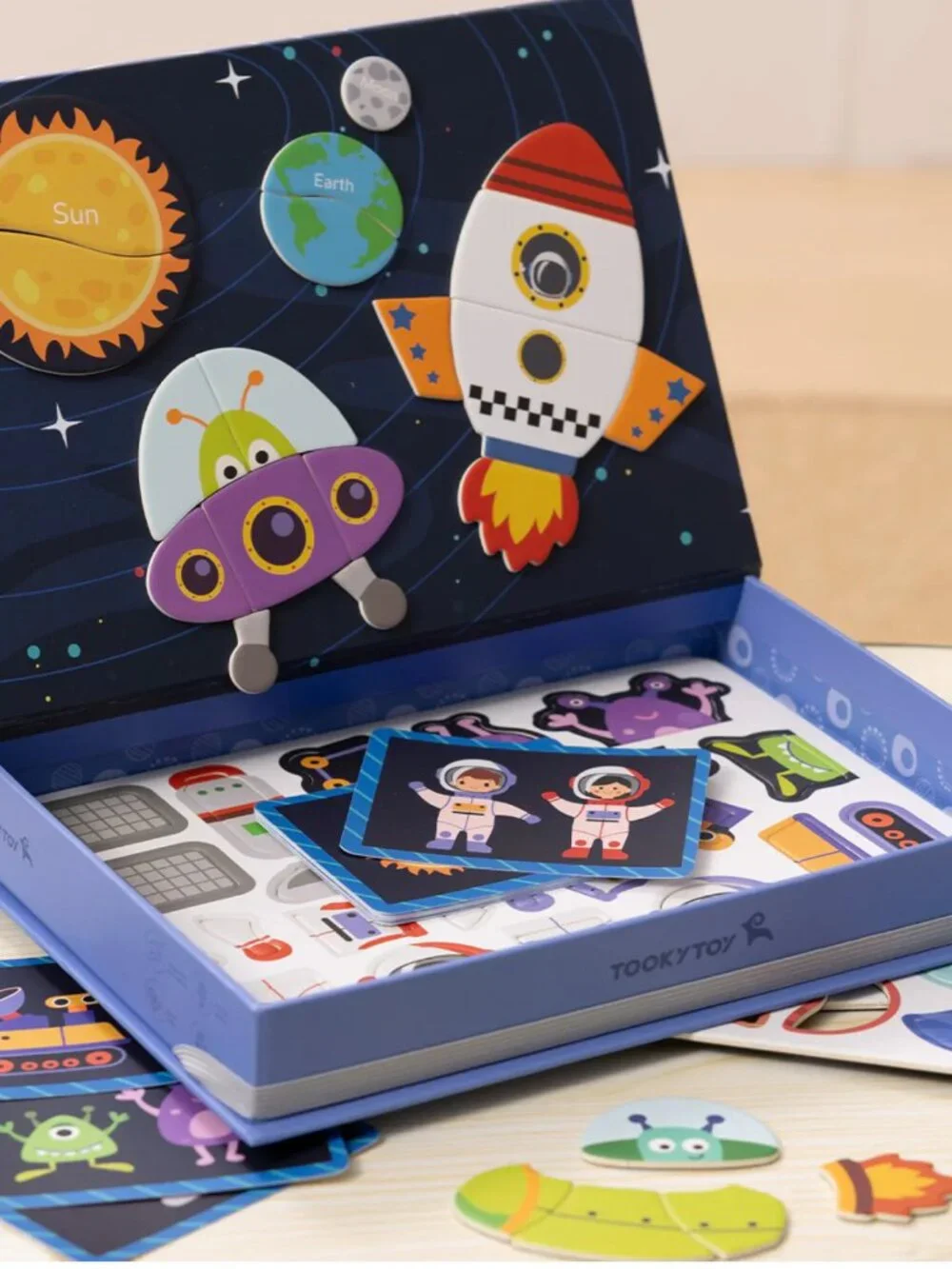 NEW Montessori Magnetic Space Puzzle STEM Travel Toy Kids Learning Game